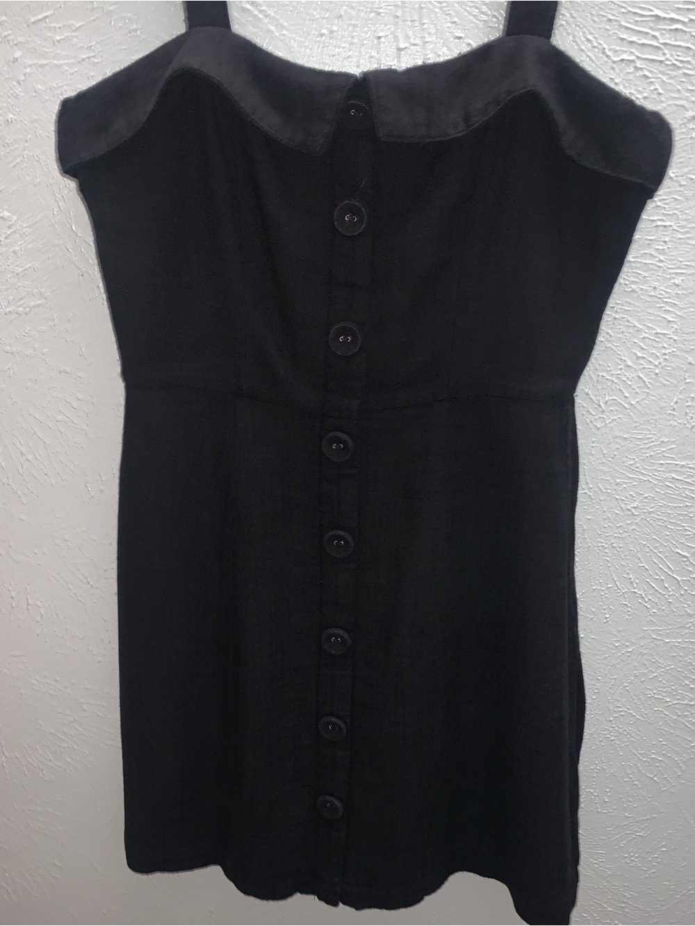 Gianni Bini black sleeves button front mini dress